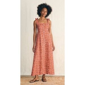 Faherty | Dresses | Faherty Red Maxi Dress | Poshmark